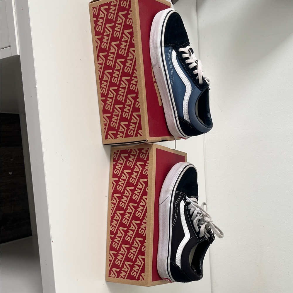 Vans Old Skool Navy and White Sneakers